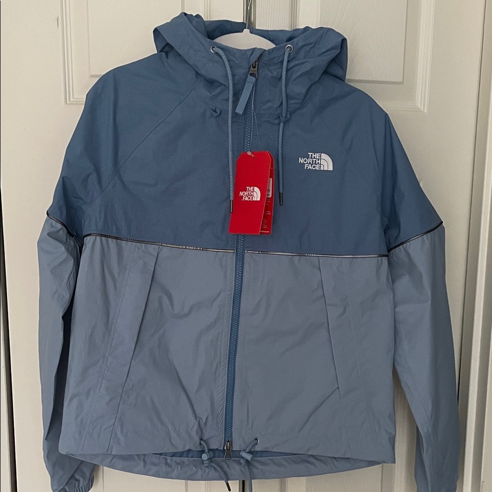Brand new! The North Face Womens Antora Indigo/Stone Rain Jacket Windbreaker XS